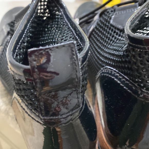 𝅺SOREL Black Patent Major Lace Mesh Ankle Boots Size 11 - Picture 6 of 6